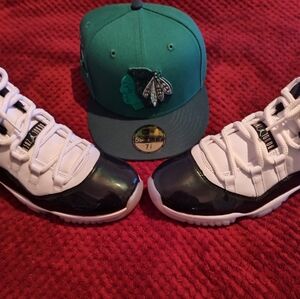 Men's Emerald Green and White Sneakers